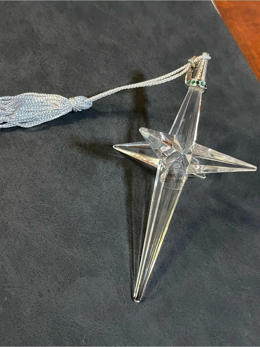 Lenox “Millennium Edition 2000” 4 Pointed Clear Crystal Star Ornament / 5” - 52g